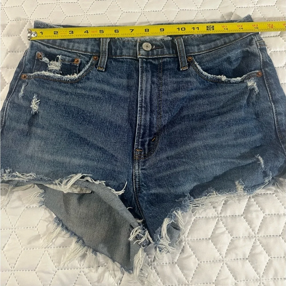 Abercrombie & Fitch High Rise Mom Denim Shorts Size 8 29